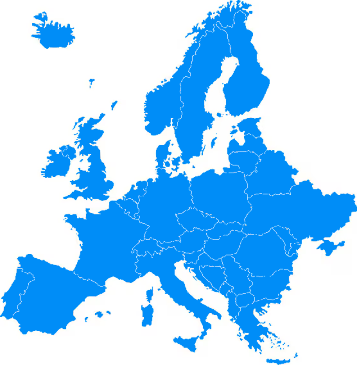 Map of Europe highlighting EU-only data hosting